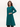 Female wearing a Greyish Blue Solid Color Kurta Round Neckline No Collar Shirt