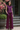 Female wearing a Purple Solid Color   Fusion Style Crew Neckline Cotton Slub Top