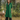 Female wearing a Leaf Green Solid Color Peplum Trapeze Neckline Kurta