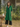Female wearing a Leaf Green Solid Color Peplum Trapeze Neckline Kurta