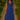 Female wearing a Blue Solid Color A-Line V-Neck Neckline Ruff Collar Dress