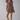 Female wearing a Ash Blue Sanganeri  Red & White Daffodils Print A-Line Scoop Neckline Dress