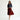 Female wearing a Maroon Solid Color    Style Cotton Slub Skirt