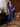 Female wearing a Blue Solid Color A-Line Heart Shaped Neckline Notched Collar Kurta