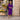 Female wearing a Purple Solid Color   A-Line Style Notched Neckline Cotton Slub Kurta