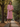 Female wearing a Pink Solid Color   A-Line Style Tucked Neckline Cotton Slub Dress