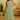 Female wearing a Off-White Sanganeri, Blue Floral Geometric Jaal  Print A-Line Dress