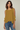 Female wearing a Yellow Solid Color   Western Style Round Neckline Cotton Slub Tunic