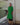 Female wearing a Green Solid Color   A-Line Style Round Neckline Cotton Slub Kurta