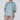 Female wearing a Greyish Blue Solid Color Fusion V-Neck Neckline Notched Collar Tunic