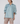 Female wearing a Greyish Blue Solid Color Fusion V-Neck Neckline Notched Collar Tunic