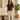 Cocoa Flutter Sleeve Blouse and Cream Slim Trousers Set