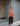 Female wearing a Orange Solid Color   Fusion Style Round Neckline Cotton Slub Tunic