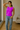 Female wearing a Purple Solid Color Western Round Neckline Top