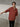 Female wearing a Red  Color Kindergarten Checks Print Na Style V-Neckline Neckline Cotton Cambric Shirt