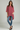 Female wearing a Peach Solid Color   Fusion Style Boat Neckline Cotton Slub Tunic