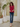 Female wearing a Pink Solid Color   Fusion Style V-Neck Neckline Cotton Slub Tunic