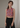 Female wearing a Dark Pink 5 Petal Flowers Print Western Crew Neckline Top