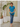 Female wearing a Ferozi Blue Solid Color   Fusion Style V-Neck Neckline Cotton Slub Top