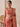 Coral Chanderi Sleeveless Blouse with Gold Motifs