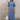 Female wearing a Greyish Blue Solid Color Empire Line V Shaped Crew Neckline Mandarin Collar Dress