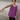Female wearing a Purple Solid Color Fusion Scoop Neckline No Collar Tunic