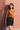 Female wearing a Yellow Solid Color Western Round Neckline No Collar Top