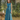 Female wearing a Teal Green Solid Color Pinafore Crew Neckline Dress
