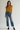 Female wearing a Yellow Solid Color   Fusion Style V-Neck Neckline Cotton Slub Tunic