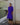 Female wearing a Blue Solid Color   A-Line Style Round Neckline Cotton Slub Kurta