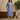 Blue Textured Kurta Set with Gold Print Pants