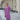 Female wearing a Lavender Solid Color   Kurta Style Square Neckline Cotton Slub Shirt