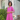 Female wearing a Pink Solid Color Pleated Kurta