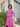 Female wearing a Pink Solid Color Pleated Kurta