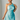 Female wearing a Ferozi Blue Solid Color Bodycan Asymmetric Neckline Dress