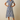 Female wearing a Blue & White Abstract Print Shirt Dress
