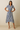 Female wearing a Blue & White Abstract Print Shirt Dress