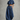 Indigo Denim Co-ord Set with Mock Neck Crop Top and Harem Pants