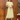Female wearing a Bright Yellow Solid Color Babydoll Drawstring Neckline Jabol Collar Dress