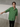 Female wearing a Green  Color Kindergarten Checks Print Na Style V-Neckline Neckline Cotton Cambric Shirt