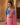 Scalloped Ikat Blouse with Pink Cotton Saree