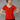 Female wearing a Orange Solid Color Fusion V-Neck Neckline No Collar Top