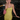 Female wearing a Yellow Solid Color Bodycan Square Neckline Dress