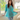 Female wearing a Ferozi Blue Solid Color Fusion Notched Neckline Mandarin Collar Top