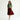 Female wearing a Wine Solid Color    Style Cotton Slub Skirt