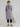 Female wearing a Sky Blue Ikkat Print Kurta Slashed Neckline No Collar Shirt