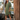 Female wearing a Green Sangeneri , Yellow Butti Print Princess Line V-Neck Neckline Dress