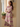 Female wearing a Peach Sanganeri, Floral Jaal Butta Print Shirt Shirt Collar Dress