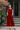Female wearing a Red Solid Color   Western Style Boat Neckline Cotton Slub Top