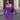 Female wearing a Purple Solid Color A-Line Square Neckline Dress
